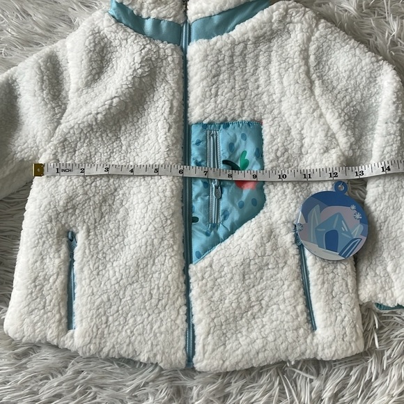 Cubcoats Girls Benne the Bunny Sherpa Jacket blue/white size 3 - Picture 4 of 11
